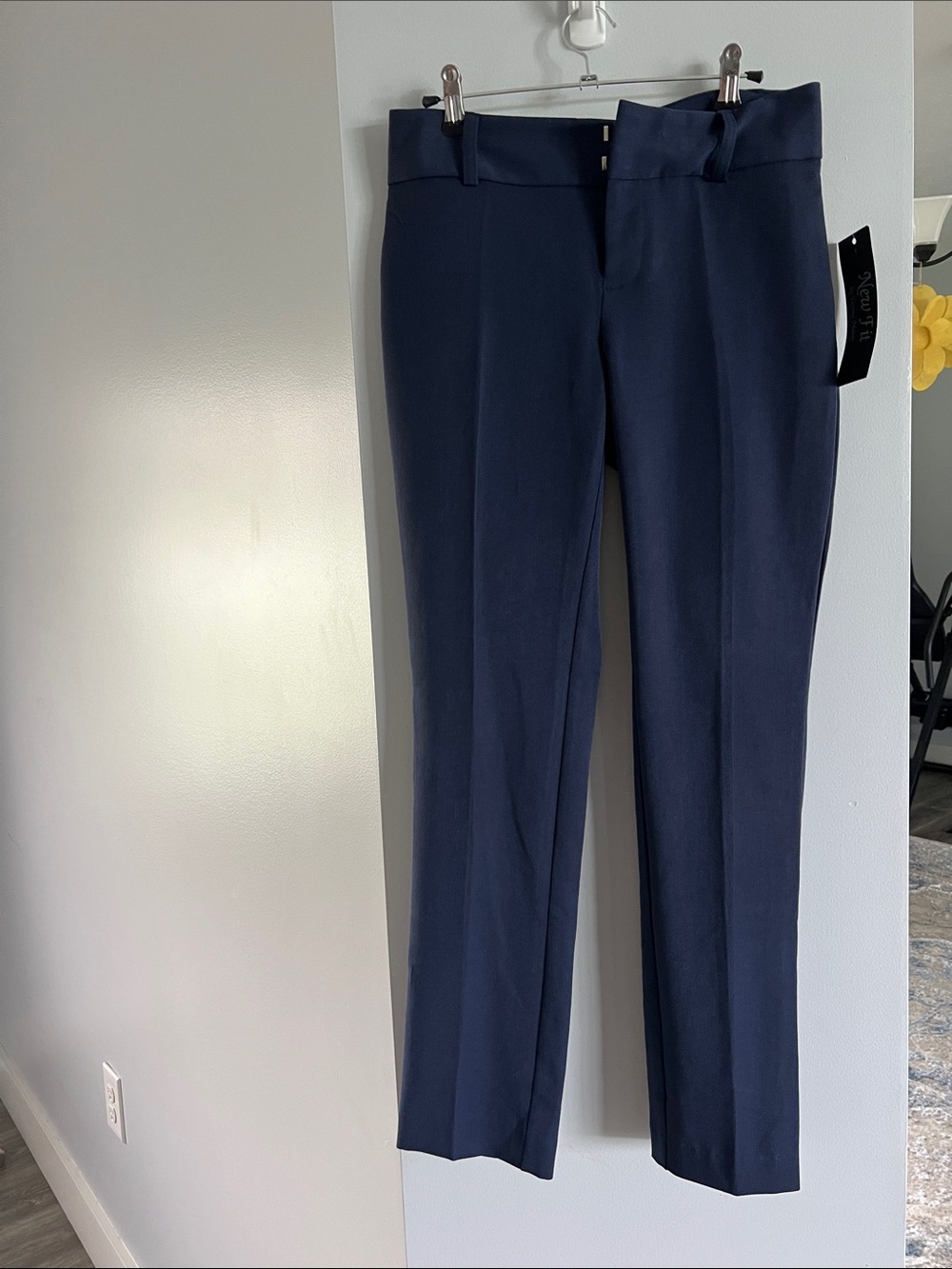 Tailored Navy Slim Straight Trousers
